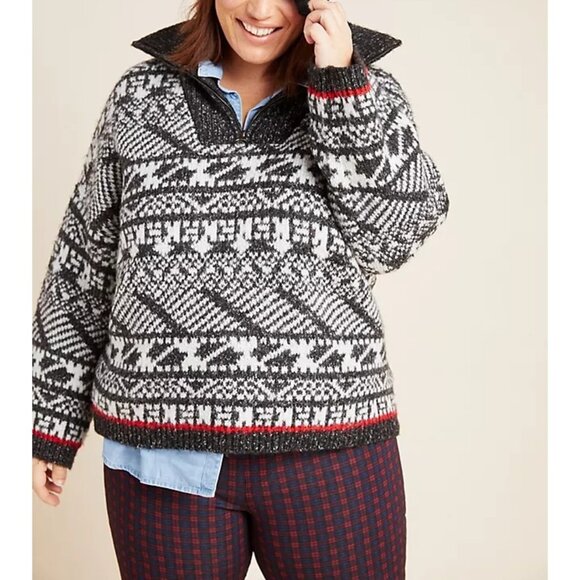 Anthropologie Rafela Half Zip Pullover Sweater NWT - Picture 1 of 7